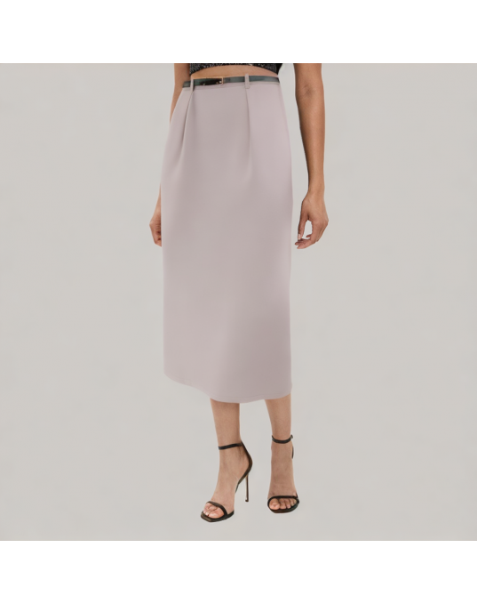 Lazy Style Drape High Waist Suit Skirt 