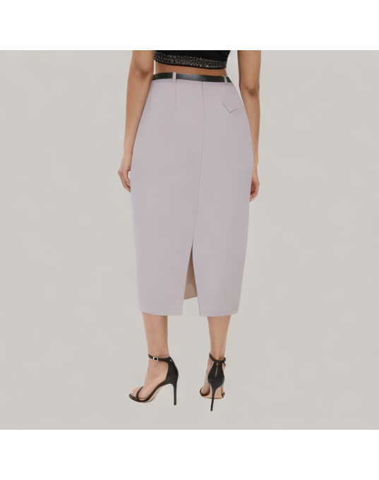 Lazy Style Drape High Waist Suit Skirt 