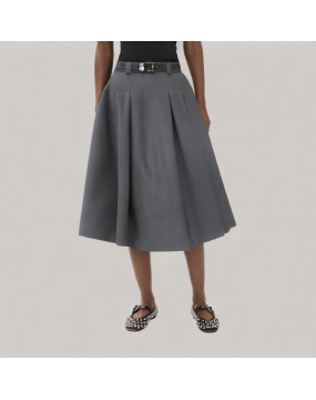 High End Pleated Black Skirt 