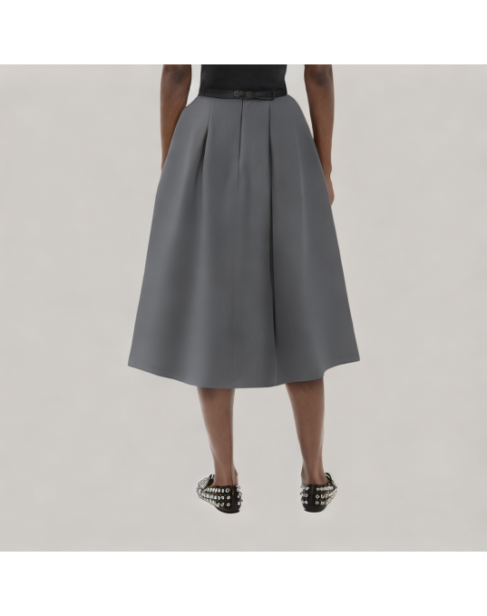 High End Pleated Black Skirt 
