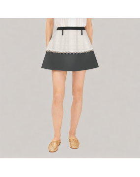 Lace Stitching Suit Skirt 