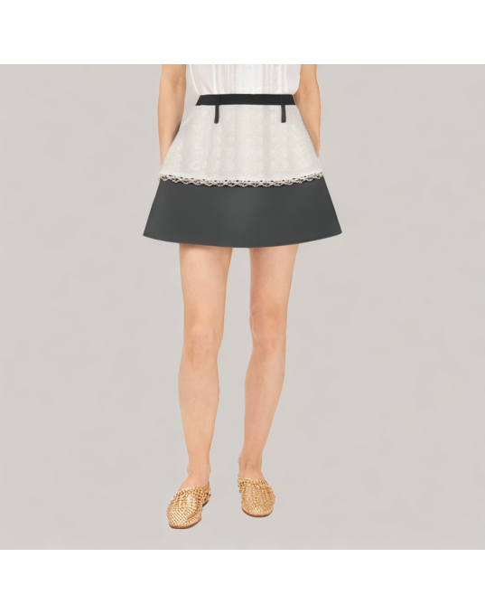 Lace Stitching Suit Skirt 