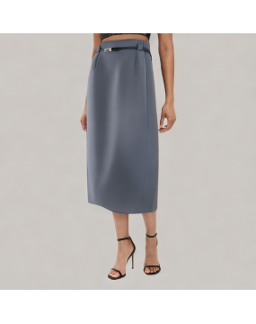 A Line Mid Length Suit Skirt 