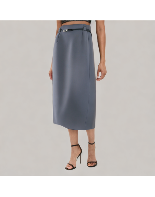 A Line Mid Length Suit Skirt 