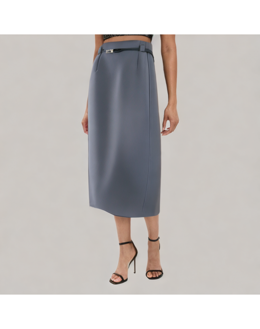 A Line Mid Length Suit Skirt 
