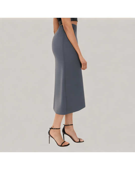 A Line Mid Length Suit Skirt 