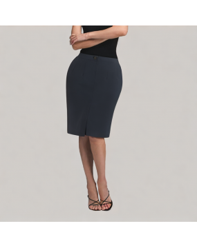 Dark Navy Suit Hip Skirt 