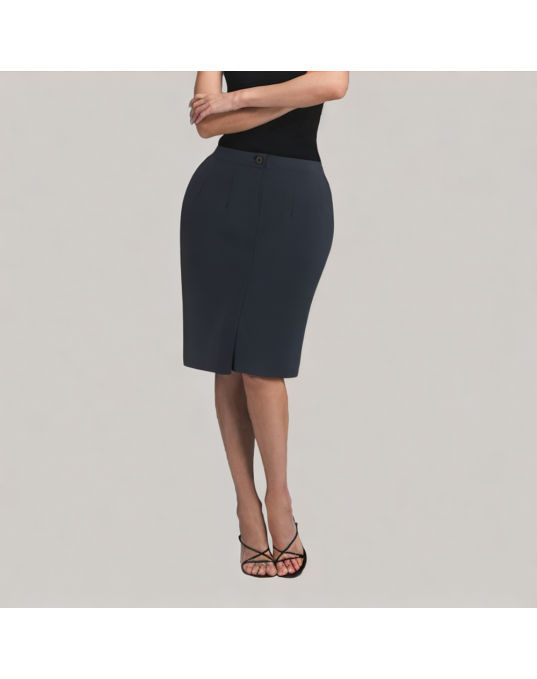 Dark Navy Suit Hip Skirt 