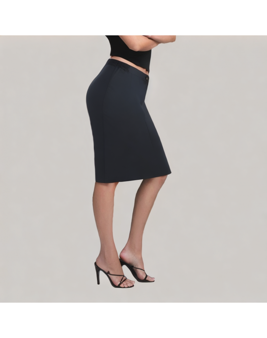 Dark Navy Suit Hip Skirt 