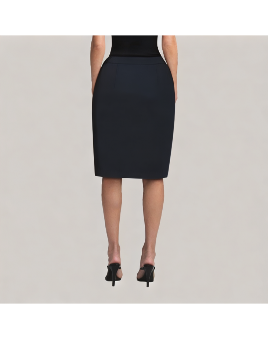 Dark Navy Suit Hip Skirt 