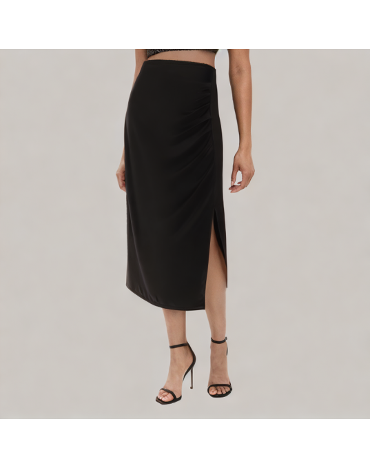 Silk Hip Wrapped Suit Skirt 