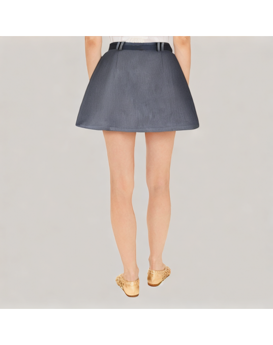 Gray High Waisted Suit Skirt