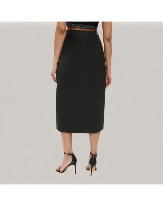Classic Grey Urban Suit Skirt