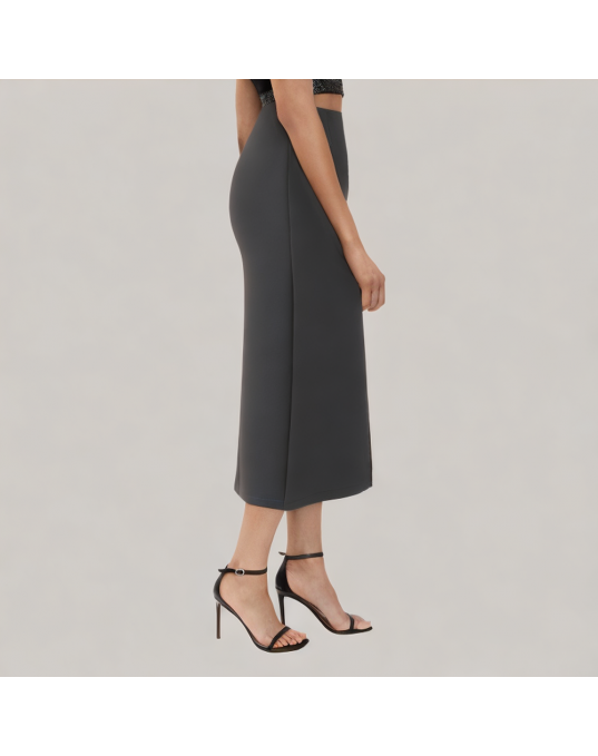 High Waisted Versatile A Line Suit Skirt 