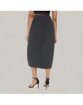 High Waisted Versatile A Line Suit Skirt 