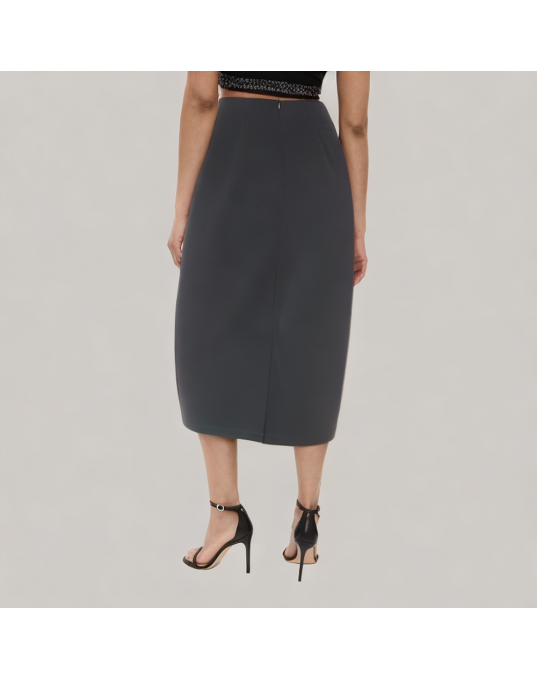 High Waisted Versatile A Line Suit Skirt 