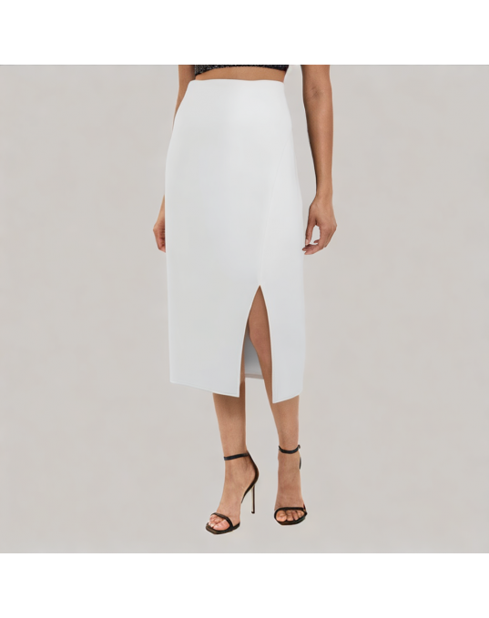 Pleated Slit Suit Skirt