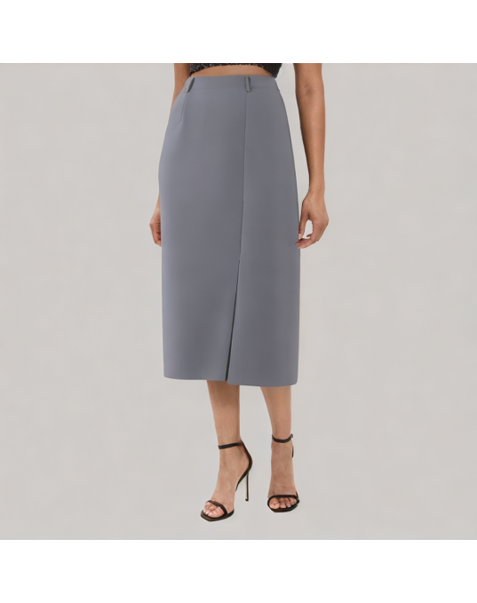Side Slit A Line Suit Skirt 