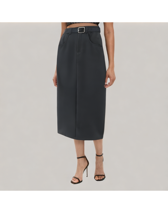 High Waisted H Shaped Suit Skirt 