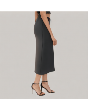 High Waisted H Shaped Suit Skirt 