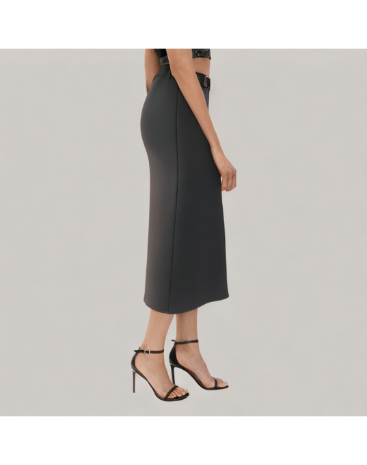 High Waisted H Shaped Suit Skirt 
