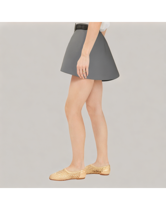High Waisted Short Suit Skirt 