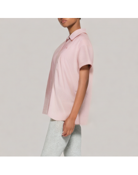 Simple And Capable Short Sleeved Striped Shirt 