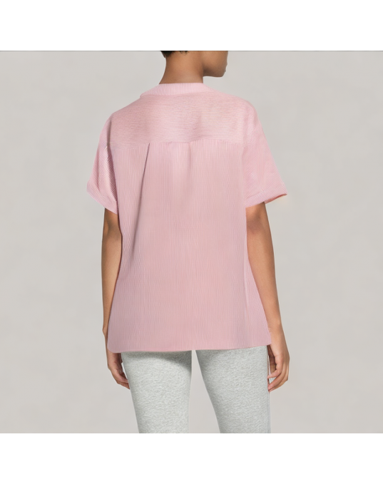 Simple And Capable Short Sleeved Striped Shirt 