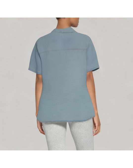 Retro Denim Short Sleeved Shirt