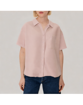 Simple Flying Sleeve Short Sleeved Shirt 