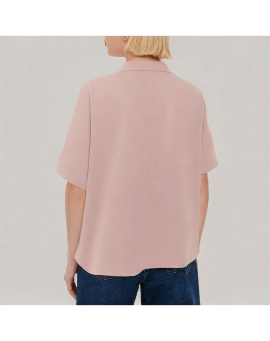 Simple Flying Sleeve Short Sleeved Shirt 