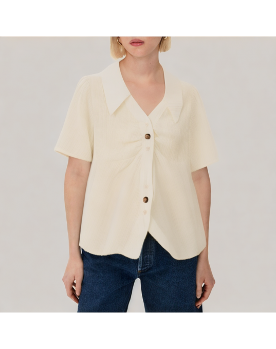 V Neck Short Sleeved Shirt 