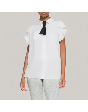 Women's Summer Ruffle Short Sleeve Shirt 