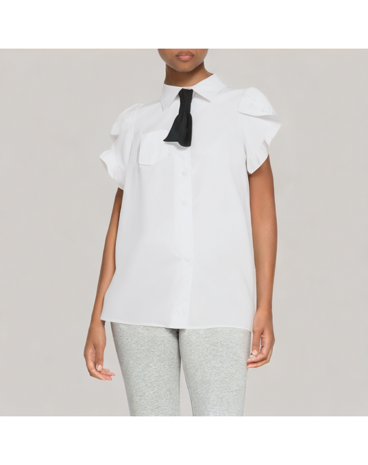 Women's Summer Ruffle Short Sleeve Shirt 