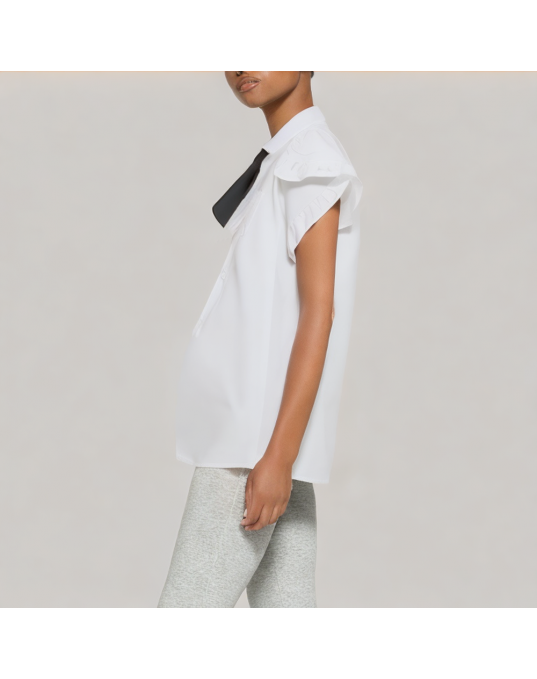 Women's Summer Ruffle Short Sleeve Shirt 