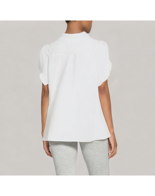 Women's Summer Ruffle Short Sleeve Shirt 