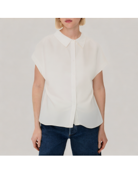 White Waist Short Sleeved Shirt