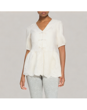 Ladies Lace Embroidered Shirt 