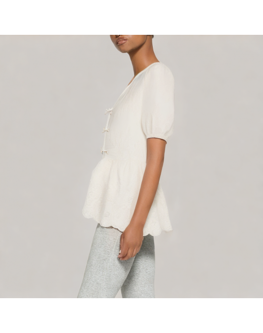 Ladies Lace Embroidered Shirt 