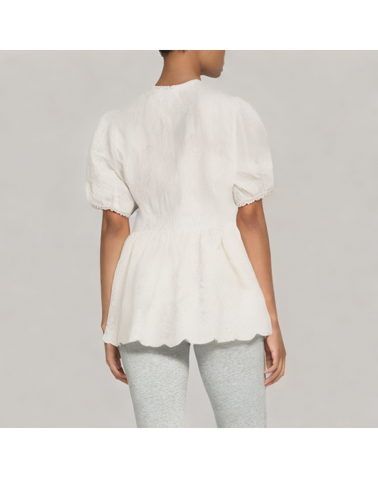 Ladies Lace Embroidered Shirt 