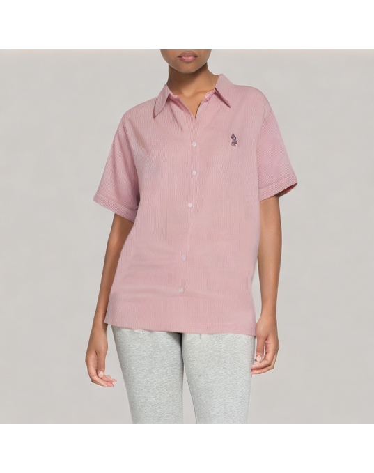 Retro Age Reducing Striped Short Sleeved Shirt 
