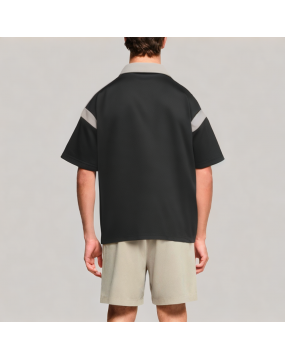 Men's Contrast Half Zip POLO Shirt