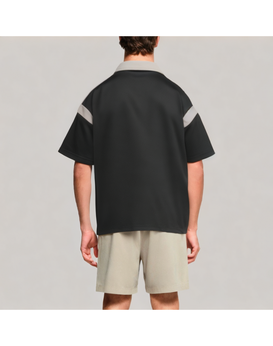 Men's Contrast Half Zip POLO Shirt