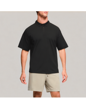 Men's Solid Color Short Sleeved Polo Shirt