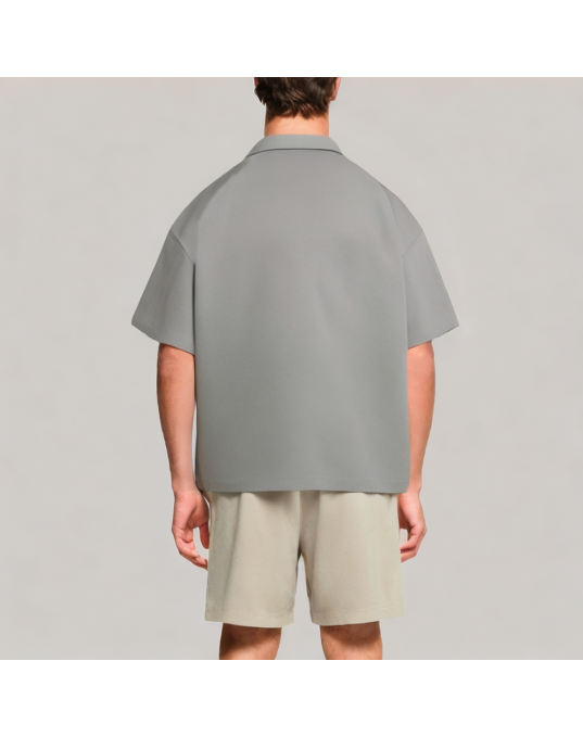 Men's All Match Solid Color Short Sleeved Polo Shirt 