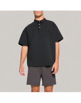 Men's Patchwork Striped POLO Shirt 
