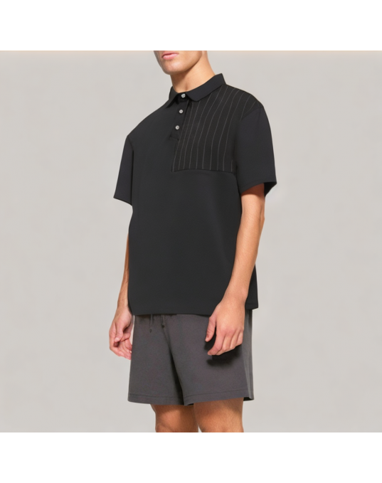 Men's Patchwork Striped POLO Shirt 