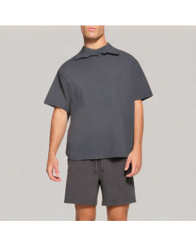 Wheat Ear Texture Polo Shirt 