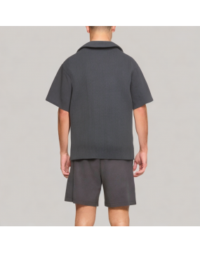 Wheat Ear Texture Polo Shirt 