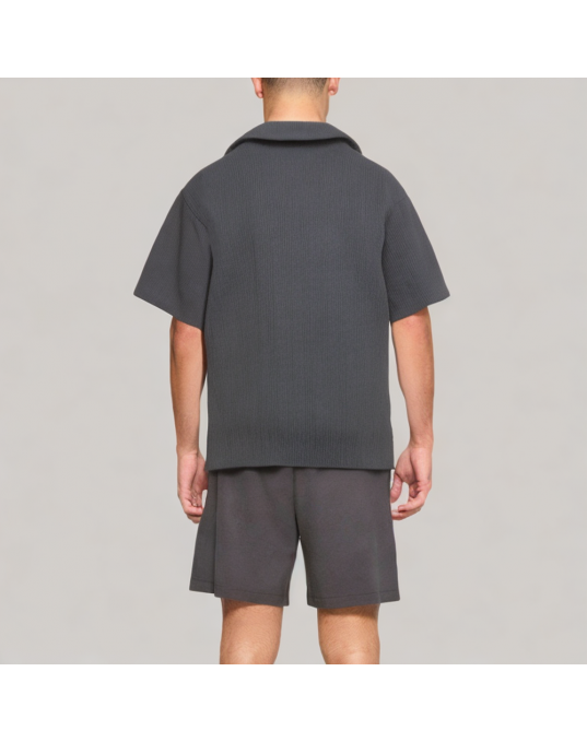 Wheat Ear Texture Polo Shirt 